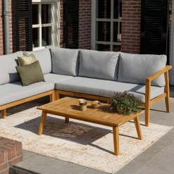 Outlet WOOOD Lucca loungeset tuin teak incl. kussens