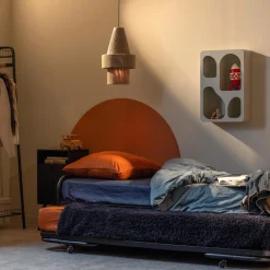 Sale WOOOD Lucy eenpersoons onderschuifbed metaal zwart 90x200 cm