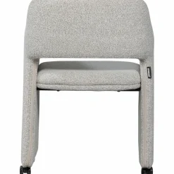 Hot WOOOD Lyric eetkamerstoel met wielen greige