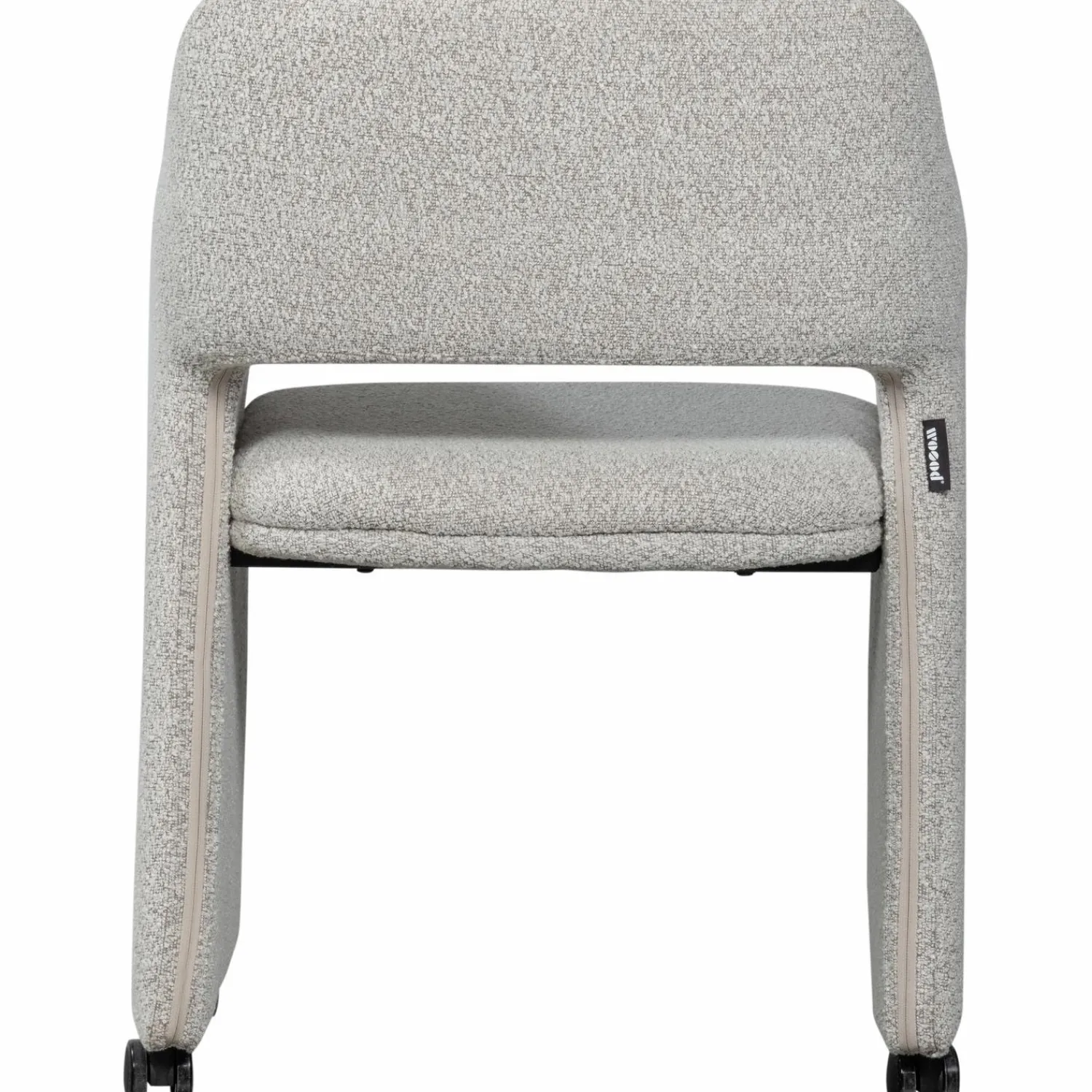 Hot WOOOD Lyric eetkamerstoel met wielen greige