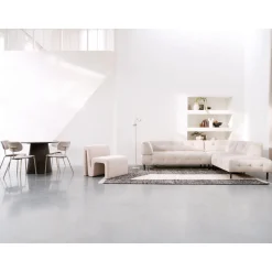 New WOOOD Maan eettafel rond mdf ø120 cm Donkerbruin