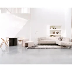 New WOOOD Maan eettafel rond mdf ø120 cm Donkerbruin