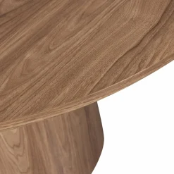 Discount WOOOD Maan eettafel rond mdf ø120 cm Walnoot