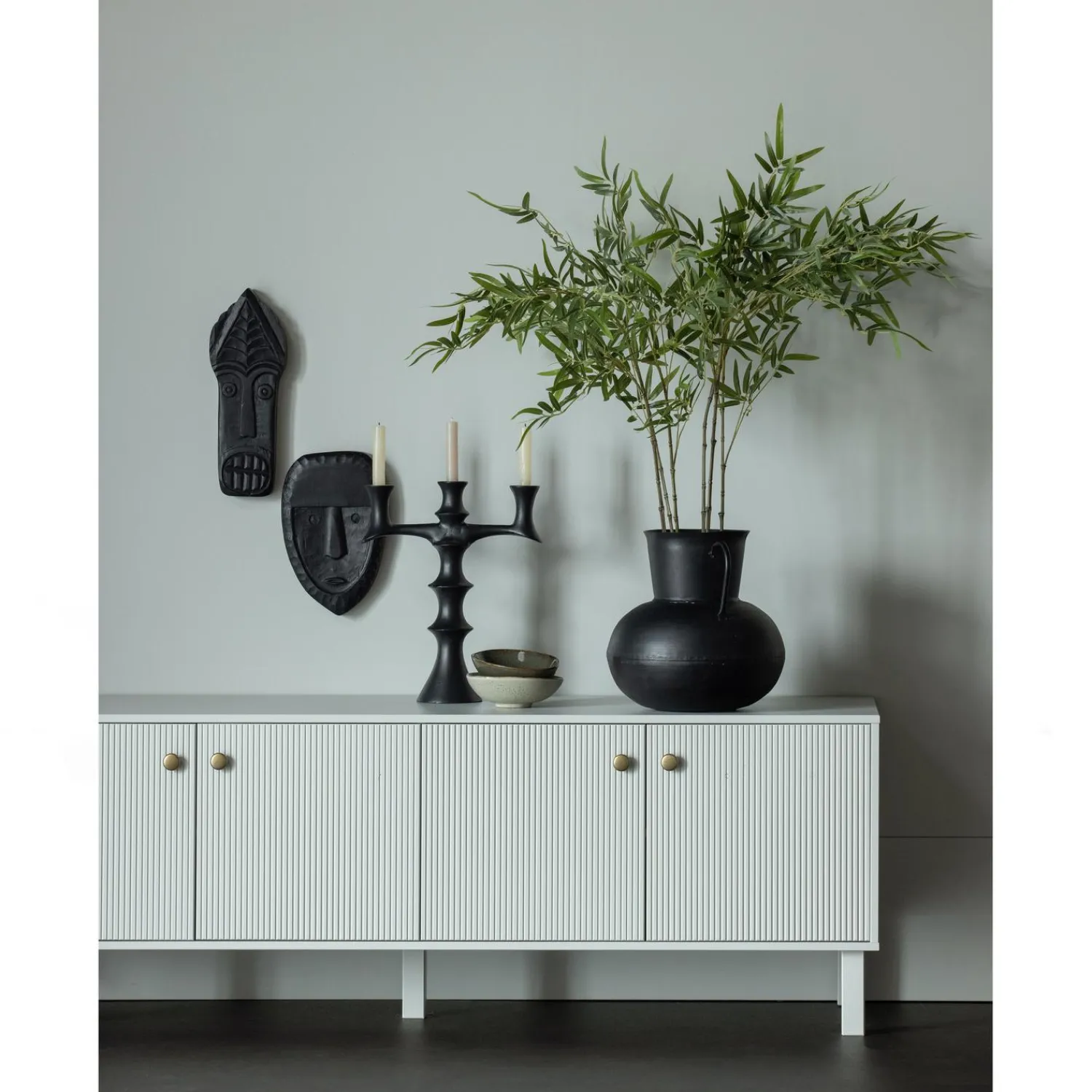 Outlet WOOOD Madu tv meubel grenen wolkengrijs