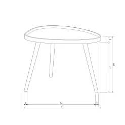 Best WOOOD Mae bijzettafel organisch hout sepia