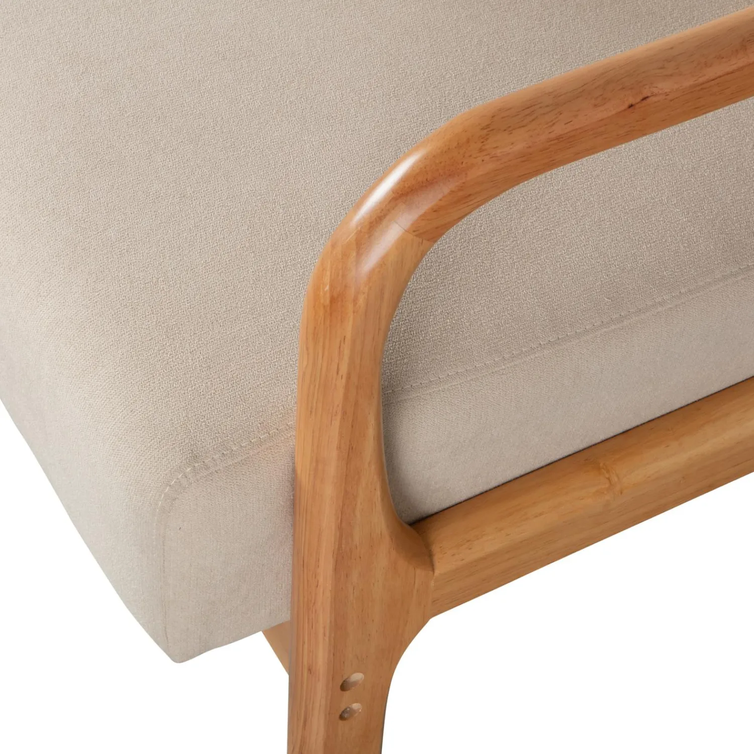 Online WOOOD Mark fauteuil geweven stof Naturel