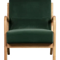 Hot WOOOD Mark fauteuil velvet fles Groen