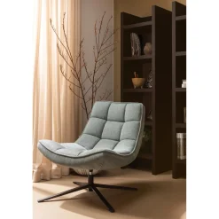 Sale WOOOD Maudi draaifauteuil Blauwe steen