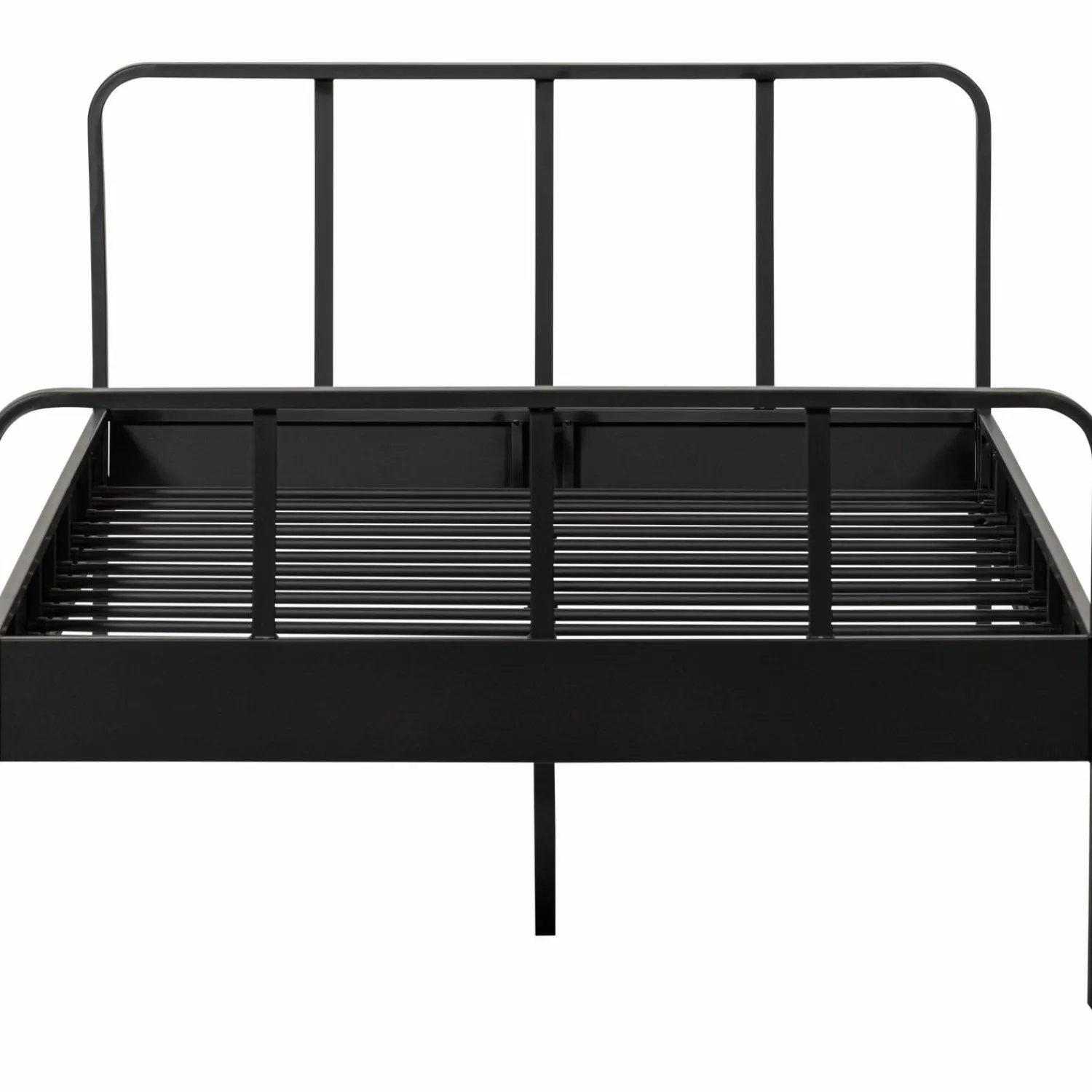 Online WOOOD Mees bed twijfelaar metaal zwart 120x200 cm