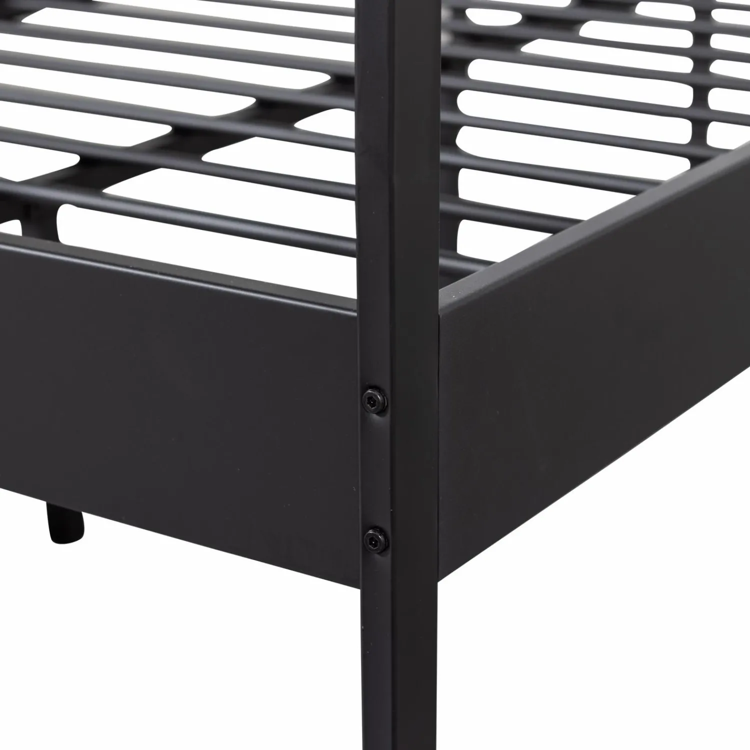 Online WOOOD Mees bed twijfelaar metaal zwart 120x200 cm