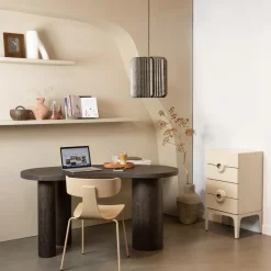 New WOOOD Merge ladekast 4 lades hout greige