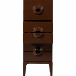 Discount WOOOD Merge ladekast 6 lades hout bruin/rood