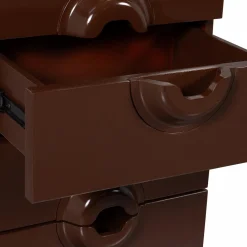 Discount WOOOD Merge ladekast 6 lades hout bruin/rood