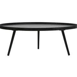 Online WOOOD Mesa bijzettafel XXL hout zwart 36xø100