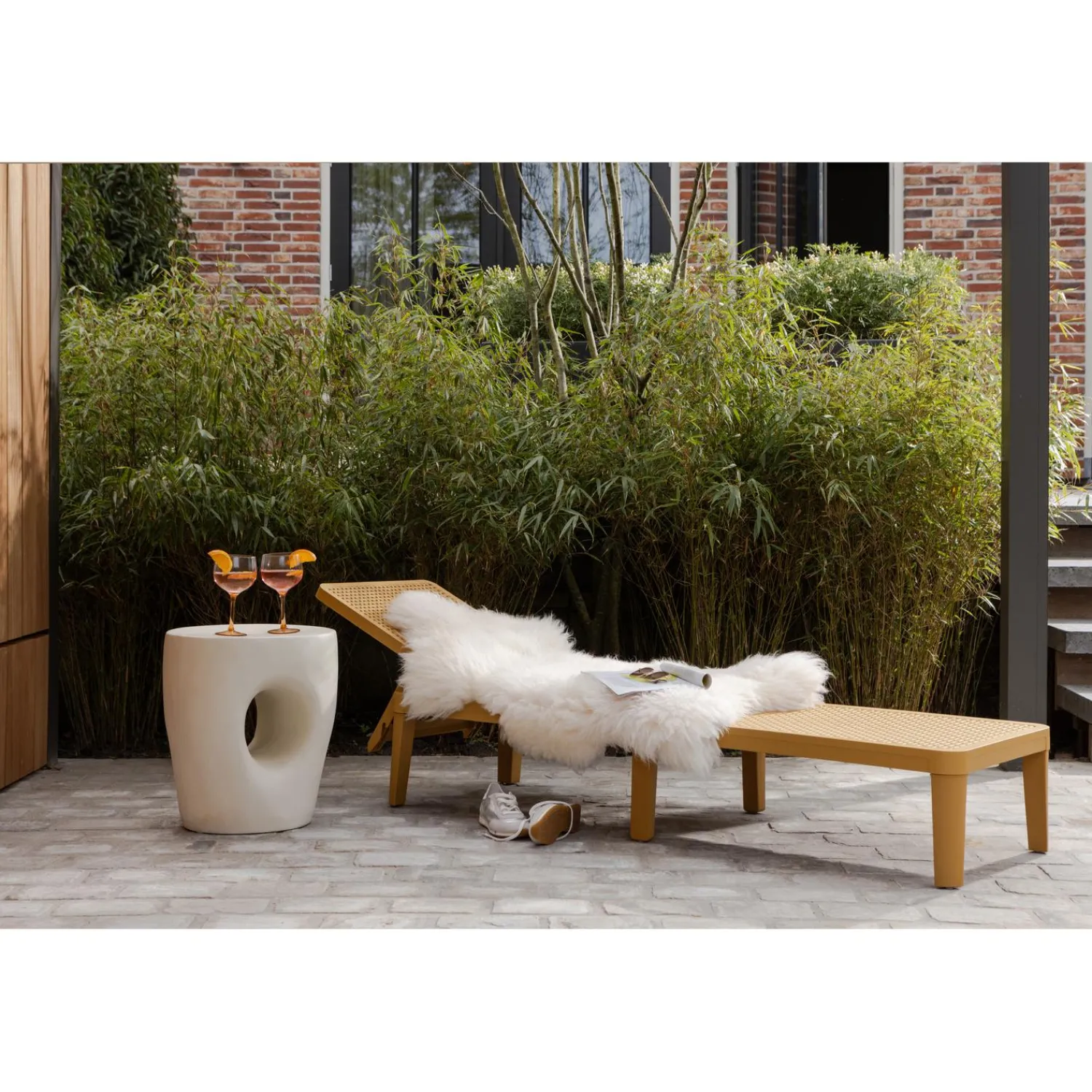 Clearance WOOOD Mica bijzettafel vezelversterkte polymeer naturel