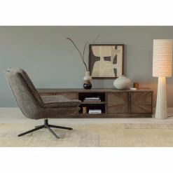 Outlet WOOOD Milaro draaifauteuil melange Naturel