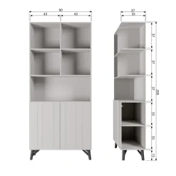 Online WOOOD Miller 2-deurs opbergkast grenen dust