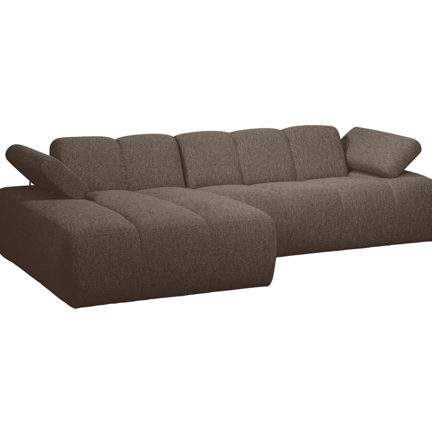 Clearance WOOOD Mojo chaise longue bank links bouclé Bruin melange