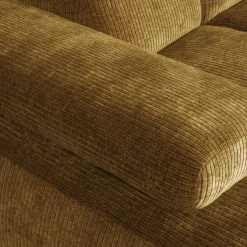 WOOOD Mojo chaise longue bank links ribstof Honinggeel