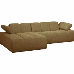Online WOOOD Mojo chaise longue bank links bouclé Geel/bruin melange