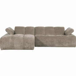 Hot WOOOD Mojo chaise longue bank links ribstof donker zand Donkerzand
