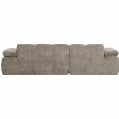 Hot WOOOD Mojo chaise longue bank links ribstof donker zand Donkerzand