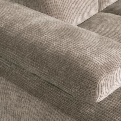 Hot WOOOD Mojo chaise longue bank links ribstof donker zand Donkerzand