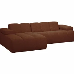 Sale WOOOD Mojo chaise longue bank links bouclé Roestbruin melange