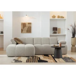 New WOOOD Mojo chaise longue bank links bouclé Beige melange