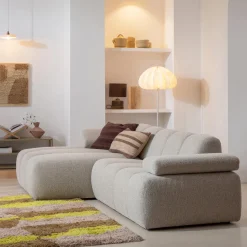 New WOOOD Mojo chaise longue bank links bouclé Beige melange