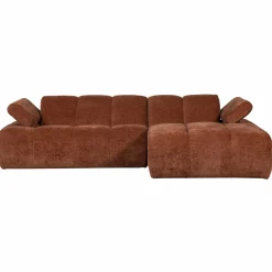 Discount WOOOD Mojo chaise longue bank rechts ribstof Roestbruin