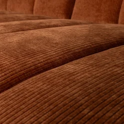 Discount WOOOD Mojo chaise longue bank rechts ribstof Roestbruin