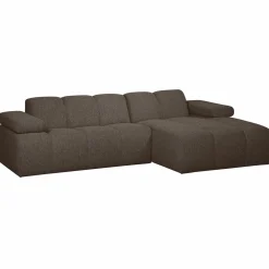 New WOOOD Mojo chaise longue bank rechts bouclé Bruin melange