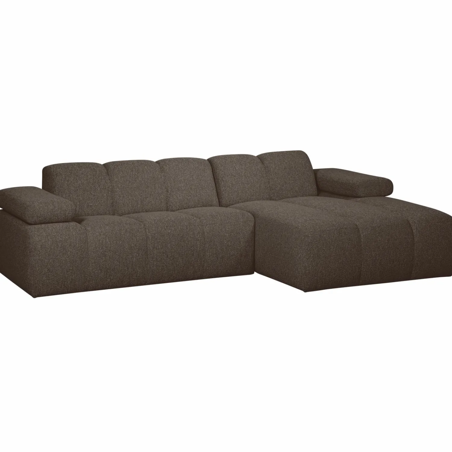 New WOOOD Mojo chaise longue bank rechts bouclé Bruin melange