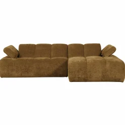 WOOOD Mojo chaise longue bank rechts ribstof Honinggeel