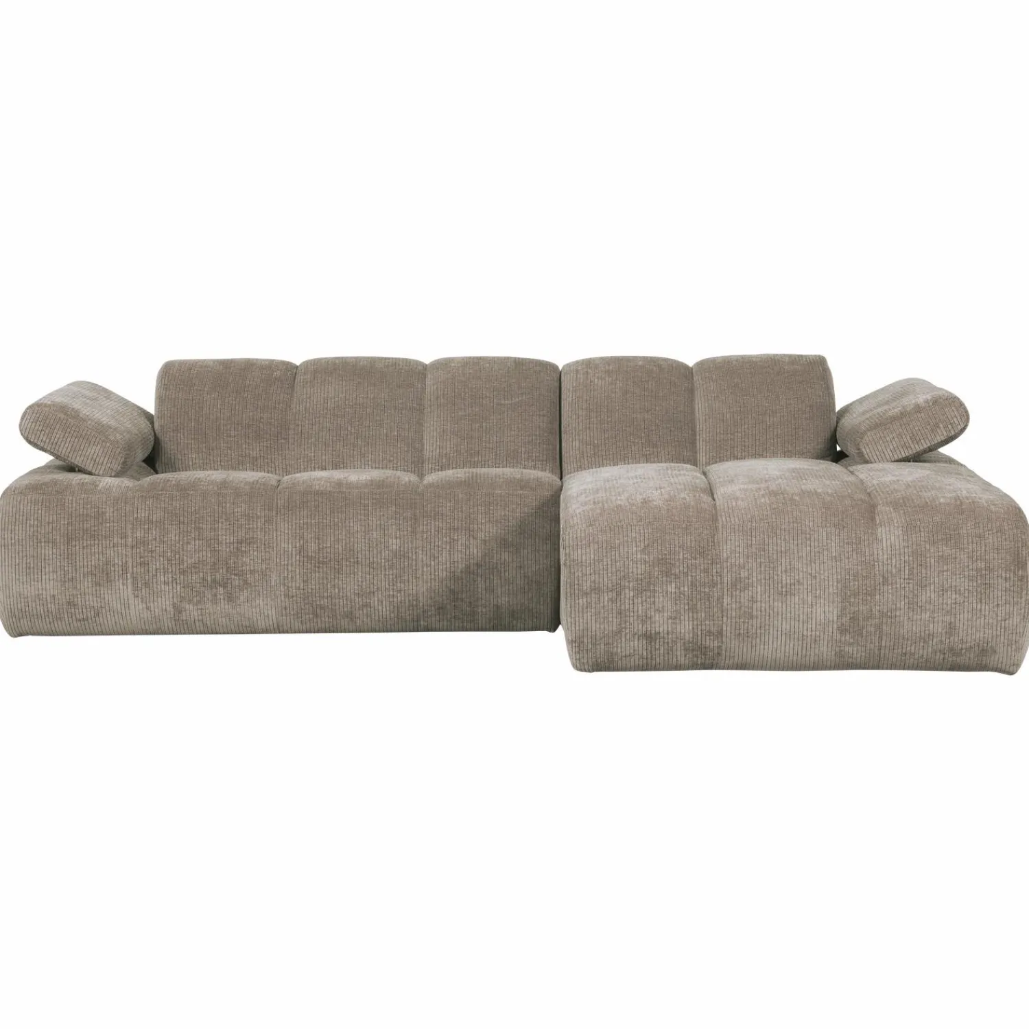 New WOOOD Mojo chaise longue bank rechts ribstof donker zand Donkerzand