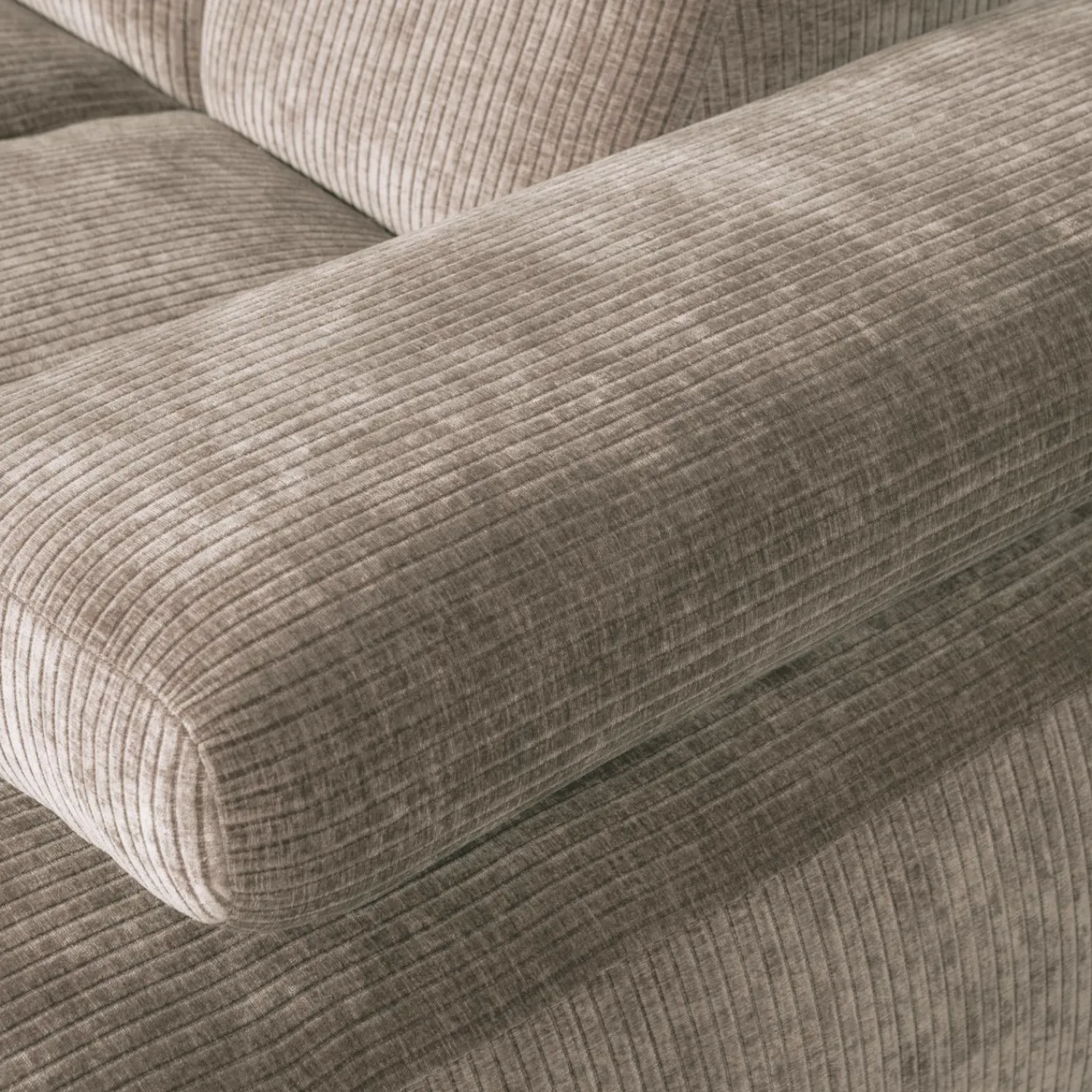 New WOOOD Mojo chaise longue bank rechts ribstof donker zand Donkerzand