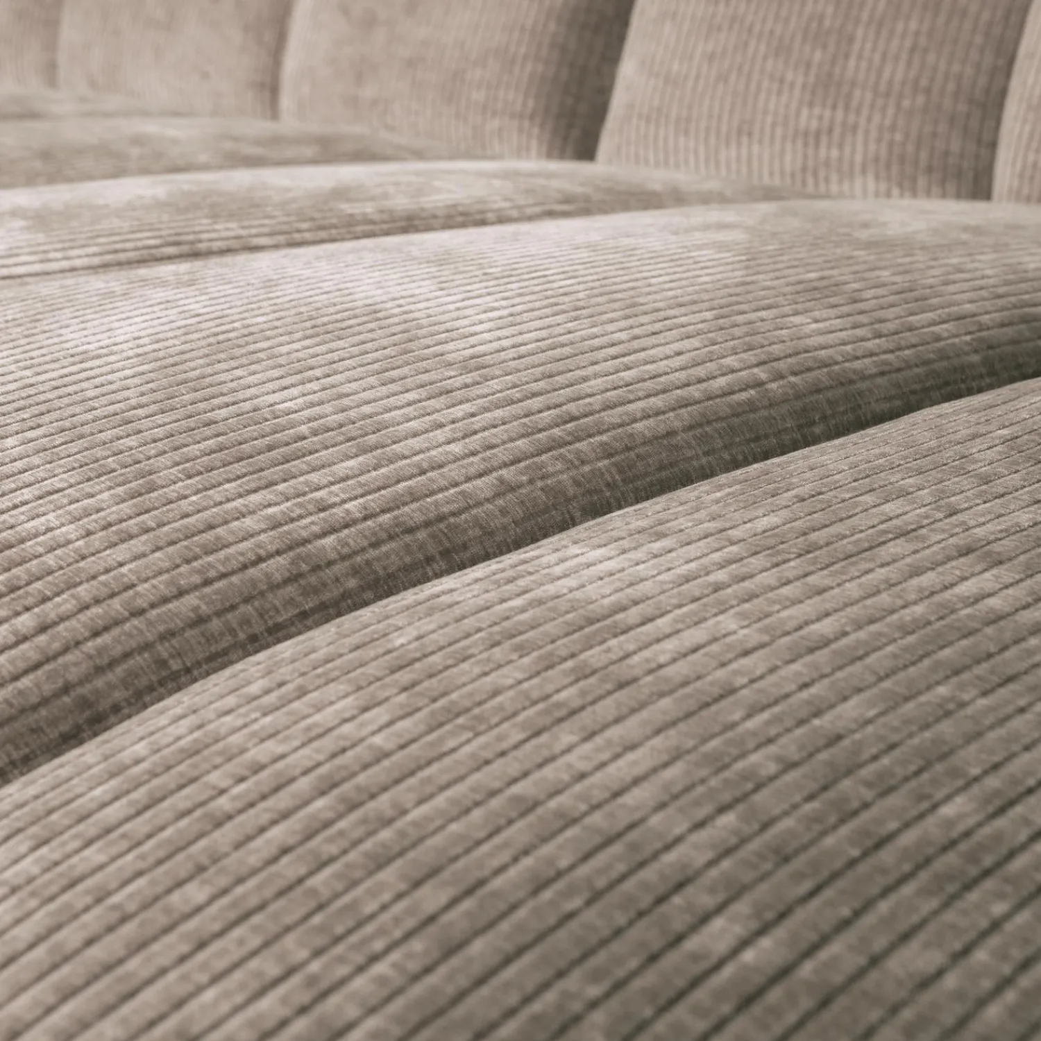 New WOOOD Mojo chaise longue bank rechts ribstof donker zand Donkerzand