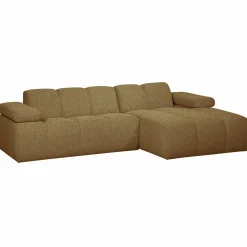 Sale WOOOD Mojo chaise longue bank rechts bouclé geel bruin melange Geel/bruin melange