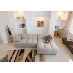 Hot WOOOD Mojo chaise longue bank rechts bouclé Beige melange