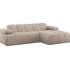 WOOOD Mojo chaise longue bank rechts wollig Donkerzand