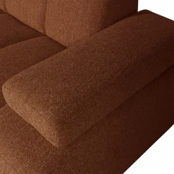 New WOOOD Mojo chaise longue bank rechts bouclé Roestbruin melange