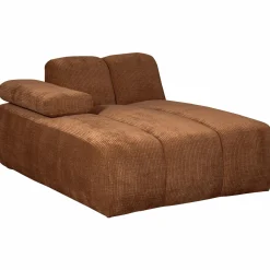 New WOOOD Mojo chaise longue element links ribstof Roestbruin