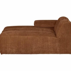 New WOOOD Mojo chaise longue element links ribstof Roestbruin