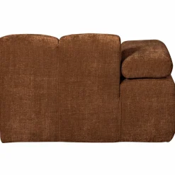 New WOOOD Mojo chaise longue element links ribstof Roestbruin
