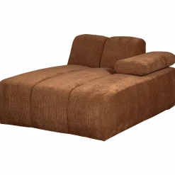 Online WOOOD Mojo chaise longue element rechts ribstof Roestbruin