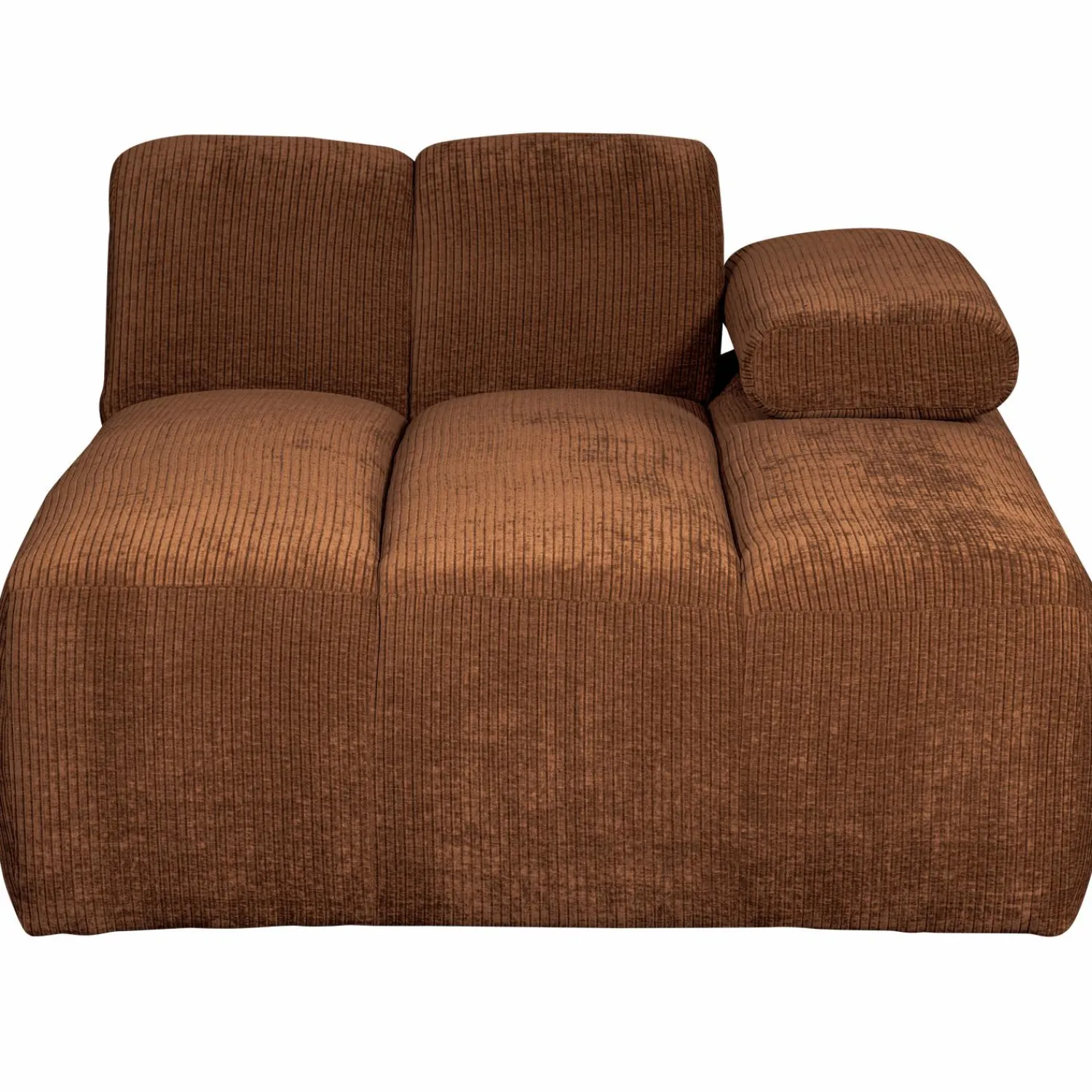Online WOOOD Mojo chaise longue element rechts ribstof Roestbruin