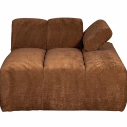 Online WOOOD Mojo chaise longue element rechts ribstof Roestbruin