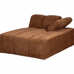 Online WOOOD Mojo chaise longue element rechts ribstof Roestbruin