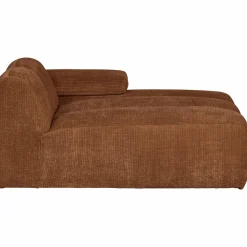Online WOOOD Mojo chaise longue element rechts ribstof Roestbruin